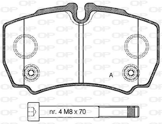 OPEN PARTS Комплект тормозных колодок, дисковый тормоз BPA0849.10